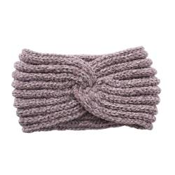 axy Damen Strick Haarband mit Twist Knoten Winter Stirnband, Headband gestrickt Haarbänder HBW3 (Braun) von axy