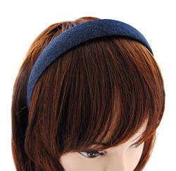 axy Haarreif Haarband Vintage Hairband Stirnband Klassische und modische Haarreifen Haarreifen HRK4 (Jeansstoff - Dunkelblau) von axy