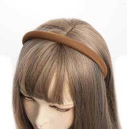axy Haarreif aus Stoff mit feinen Metallicfäden - gepolstert - Wunderschön Damen Stirnband Haarschmuck Haarreifen HRK7B (Braun) von axy