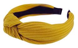axy Haarreif mit Knoten-Vintage-Wunderschön Stirnband Haarschmuck Damen Haarreifen HR34 (Gelb) von axy