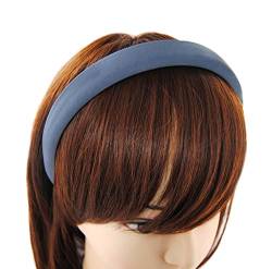 axy Haarreif mit Stoff gepolstertes Candy Colours - Wunderschön Damen Stirnband Haarschmuck Haarreifen HRK7 (Jeansblau) von axy
