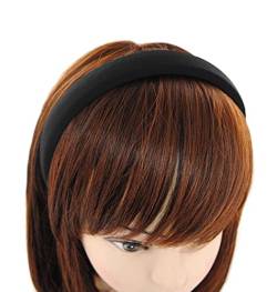 axy Haarreif mit Stoff gepolstertes Candy Colours - Wunderschön Damen Stirnband Haarschmuck Haarreifen HRK7 (Schwarz) von axy
