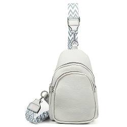 ayados Damen Crossbody Bag Bauchtasche Brusttasche Handtasche Schultergurt Cross body bag Tasche Schultertasche Rucksack Umhängetasche 617 (Grey) von ayados