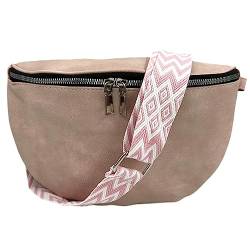 ayados Damen Crossbody Bag Bauchtasche Handtasche Schultergurt Cross body bag Tasche Schultertasche Umhängetasche 76232 (Hell Rosa) von ayados