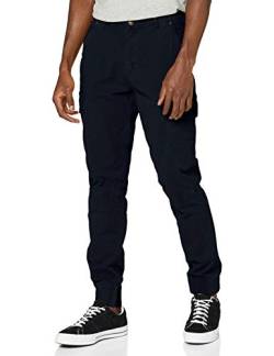 BLEND BHBHNAN Herren Cargohose Lange Hose mit Stretch und elastischer Beinabschluss Regular Fit, Größe:W36/34, Farbe:Dark Navy Blue (74645) von b BLEND