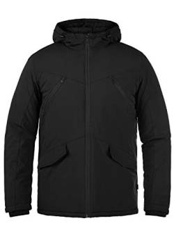 BLEND BHOmar Herren Winterjacke Herrenjacke Jacke mit Kapuze und hochabschließendem Kragen, Größe:L, Farbe:Black (194007) von b BLEND