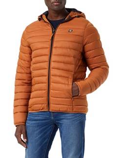 Blend 20712462 BHRomsey Hood Herren Steppjacke Übergangsjacke Jacke leicht gepaddete Jacke mit Kapuze Regular Fit, Größe:2XL, Farbe:Glazed Ginger (181154) von b BLEND