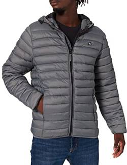 Blend 20712462 BHRomsey Hood Herren Steppjacke Übergangsjacke Jacke leicht gepaddete Jacke mit Kapuze Regular Fit, Größe:XL, Farbe:Iron Gate (193910) von b BLEND