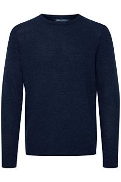 Blend 20713456 Herren Strickpullover Feinstrick Pullover mit Rundhalsausschnitt Meliert, Größe:L, Farbe:Dress Blues (194024) von b BLEND