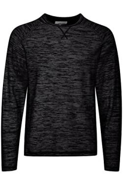 Blend 20714335 Herren Strickpullover Feinstrick Pullover mit Rundhalsausschnitt O-Neck Meliert, Größe:L, Farbe:Black (194007) von b BLEND