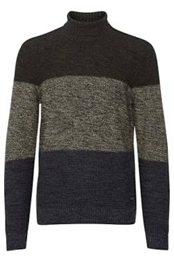 Blend 20714627 Herren Rollkragenpullover Pullover Pulli Color Block Design, Größe:XL, Farbe:Forest Night (190414) von b BLEND