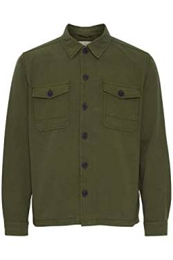Blend 20715170 Shirt overshirt Herren Übergangsjacke Jacke Überhemd Hemdjacke Unifarben Twill Optik Brusttaschen Hochwertige Baumwoll-Qualität, Größe:L, Farbe:Cypress (180322) von b BLEND