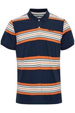 Blend 20715180 Polo Herren Poloshirt Kurzarm Shirt Basic Polokragen mit Knopfleiste Hochwertige Baumwoll-Qualität, Größe:L, Farbe:Dress Blues (194024) von b BLEND