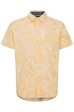 Blend 20715455 Shirt Herren Kurzarmhemd Herrenhemd Hemd Regular Fit Club-Kragen Blumen-Muster Hochwertige Baumwoll-Qualität, Größe:S, Farbe:Peach Cobbler (141231) von b BLEND