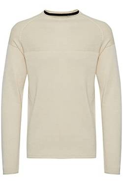 Blend Adriano Herren Strickpullover Feinstrick Pullover aus 100% Baumwolle, Größe:L, Farbe:Oyster Gray (141107) von b BLEND