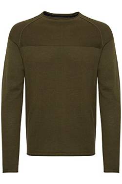 Blend Adriano Herren Strickpullover Feinstrick Pullover aus 100% Baumwolle, Größe:XL, Farbe:Winter Moss (180523) von b BLEND