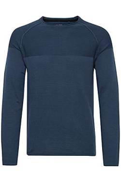 Blend Adriano Herren Strickpullover Feinstrick Pullover aus 100% Baumwolle, Größe:XXL, Farbe:Ensign Blue (194026) von b BLEND