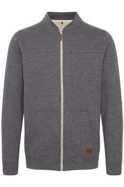 Blend Arco Herren Sweatjacke Collegejacke Cardigan Jacke mit Kurzem Stehkragen, Größe:L, Farbe:Pewter Mix (70817) von b BLEND