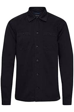 Blend Avino Herren Freizeithemd Hemd Box-Fit aus hochwertigem Baumwoll-Material, Größe:M, Farbe:Black (194007) von b BLEND
