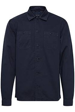 Blend Avino Herren Freizeithemd Hemd Box-Fit aus hochwertigem Baumwoll-Material, Größe:S, Farbe:Dress Blues (194024) von b BLEND