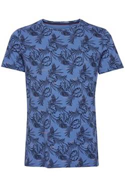 Blend BHAage Herren T-Shirt Kurzarm Shirt mit Allover Blumenmuster aus 100% Baumwolle, Größe:XL, Farbe:Dutch Blue (183928) von b BLEND