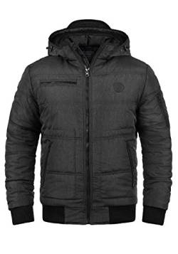 Blend BHBoris Teddy Herren Steppjacke Winterjacke gefüttert mit Kapuze, Größe:L, Farbe:Black Teddy (75126) von b BLEND