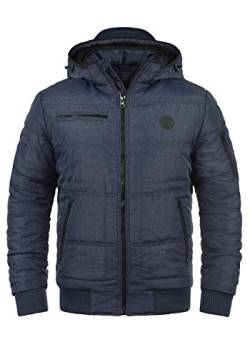 Blend BHBoris Teddy Herren Steppjacke Winterjacke gefüttert mit Kapuze, Größe:L, Farbe:Navy Teddy (74655) von b BLEND