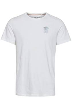 Blend BHCamillo Herren T-Shirt Kurzarm Shirt mit Print und Rundhals-Ausschnitt aus 100% Baumwolle, Größe:L, Farbe:Bright White (110601) von b BLEND