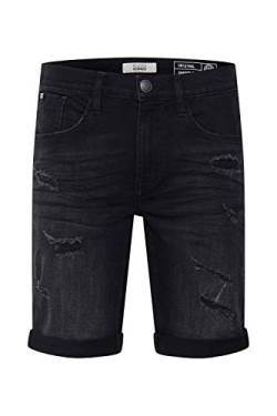 Blend BHDeniz Herren Jeans Shorts Kurze Denim Hose mit Destroyed-Optik und Stretch, Größe:M, Farbe:Denim Black (76204) von b BLEND