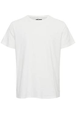 Blend BHDinton Tee Crew Herren T-Shirt Kurzarm Shirt Basic mit Bruststickerei Logo-Stickerei Hochwertige Baumwoll-Qualität Rundhals-Ausschnitt Casual Fit, Größe:L, Farbe:Snow White (110602) von b BLEND