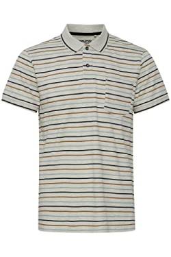 Blend BHDominik Herren Poloshirt Polohemd T-Shirt mit Grandad-Ausschnitt, Größe:L, Farbe:Oyster Gray (141107) von b BLEND