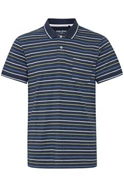 Blend BHDominik Herren Poloshirt Polohemd T-Shirt mit Grandad-Ausschnitt, Größe:XL, Farbe:Dress Blues (194024) von b BLEND