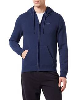 Blend BHDownton Herren Sweatjacke Kapuzenjacke Hoodie mit Kapuze und Reißverschluss, Größe:L, Farbe:Dress Blues (194024) von b BLEND