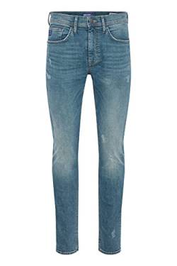 Blend BHEdgar Herren Jeans Hose Denim mit Stretch und Used-Look Slim Fit, Größe:36/32, Farbe:Denim Vintage Blue (200293) von b BLEND