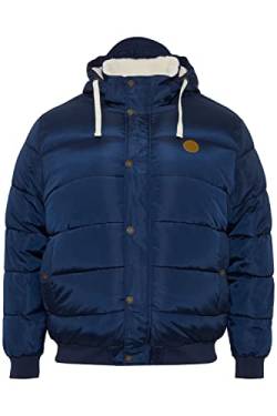 Blend BHFrederico BT Herren Winterjacke Herrenjacke Jacke Big&Tall Blouson mit Kapuze, Rippbündchen und Teddyfutter Regular Fit, Größe:4XL, Farbe:Dress Blues (194024) von b BLEND