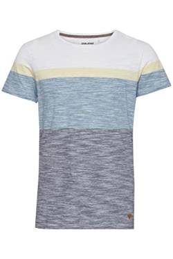 Blend BHJakob Herren T-Shirt Kurzarm Shirt mit Colorblockmuster und Rundhalsausschnitt aus 100% Baumwolle, Größe:L, Farbe:Bright White (110601) von b BLEND