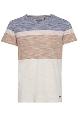 Blend BHJakob Herren T-Shirt Kurzarm Shirt mit Colorblockmuster und Rundhalsausschnitt aus 100% Baumwolle, Größe:XL, Farbe:Dress Blues (194024) von b BLEND