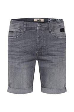 Blend BHMartels Herren Jeans Shorts Kurze Denim Hose mit Destroyed-Optik und Stretch Slim Fit, Größe:2XL, Farbe:Denim Grey (76205) von b BLEND