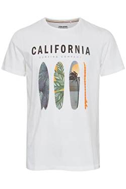 Blend BHOrin Herren T-Shirt Kurzarm Shirt Basic Print mit Rundhalsausschnitt, Größe:XXL, Farbe:Bright White (110601) von b BLEND