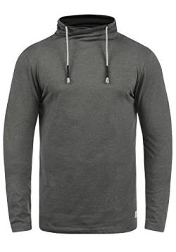 Blend BHPallo Herren Longsleeve Langarmshirt Shirt mit Tube-Neck-Kragen, Größe:XL, Farbe:Pewter Mix (70817) von b BLEND