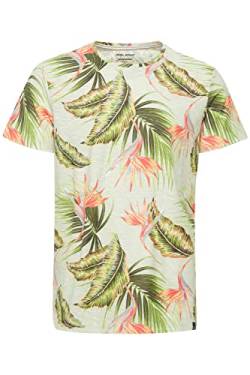 Blend BHTromas Herren T-Shirt Kurzarm Shirt mit Print Rundhals-Ausschnitt All-Over-Print hochwertige Baumwoll-Qualität, Größe:XL, Farbe:Sea Foam (146007) von b BLEND