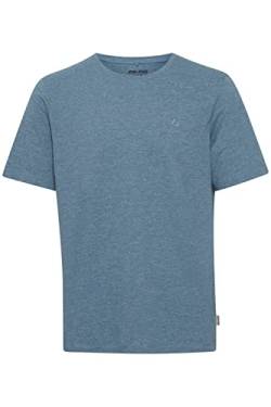 Blend BHWilton Melange Tee Herren T-Shirt Kurzarm Shirt Rundhals-Ausschnitt kleine Bruststickerei hochwertige Baumwoll-Qualität, Größe:L, Farbe:Bluestone (184217) von b BLEND