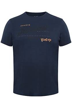 Blend BT Doppler Shirt Herren Big & Tall mit Print T-Shirt mit Aufdruck Große Größen bis 6XL aus 100% Baumwolle, Größe:4XL, Farbe:Mood Indigo (194025) von b BLEND