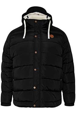 Blend BT Frederic Winterjacke Herren Big & Tall Herrenjacke Jacke Große Größen bis 6xl mit Teddyfell-Kapuze, Größe:5XL, Farbe:Black (194007) von b BLEND