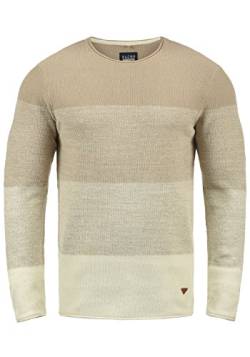 Blend Benno Herren Strickpullover Feinstrick Pullover mit Rundhalsausschnitt, Größe:3XL, Farbe:Beige Brown (71509) von b BLEND