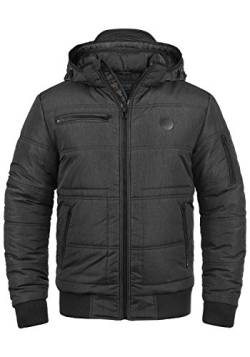 Blend Boris Herren Winter Jacke Steppjacke Winterjacke gefüttert mit Stehkragen und Abnehmbarer Gefütterter Kapuze, Größe:3XL, Farbe:Black (70155) von b BLEND