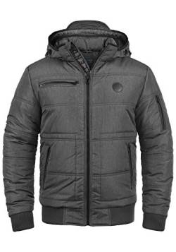 Blend Boris Herren Winter Jacke Steppjacke Winterjacke gefüttert mit Stehkragen und Abnehmbarer Gefütterter Kapuze, Größe:XL, Farbe:Granite (70147) von b BLEND