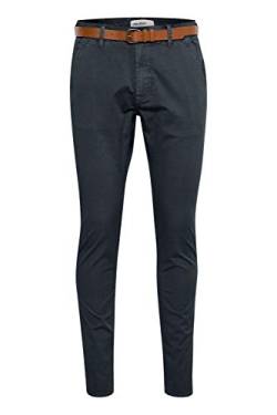 Blend Brano Herren Chino Hose Stoffhose mit Gürtel und Stretchanteil Slim Fit, Größe:W34/34, Farbe:Black (194007) von b BLEND