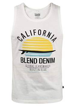 Blend Cali Herren Tank Top Sport-Shirt Muscle-Shirt mit Print, Größe:3XL, Farbe:Offwhite (70005) von b BLEND