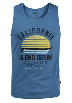 Blend Cali Herren Tank Top Sport-Shirt Muscle-Shirt mit Print, Größe:L, Farbe:Federal Blue (74001) von b BLEND